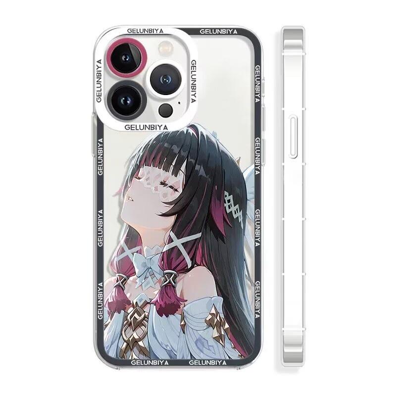 Genshin Impact Lauma Flins Columbina Phone Case For IPhone 11 12 14 15 16 Pro Max Mini X XS Max 7 8 6 6S Plus Transparent Cover