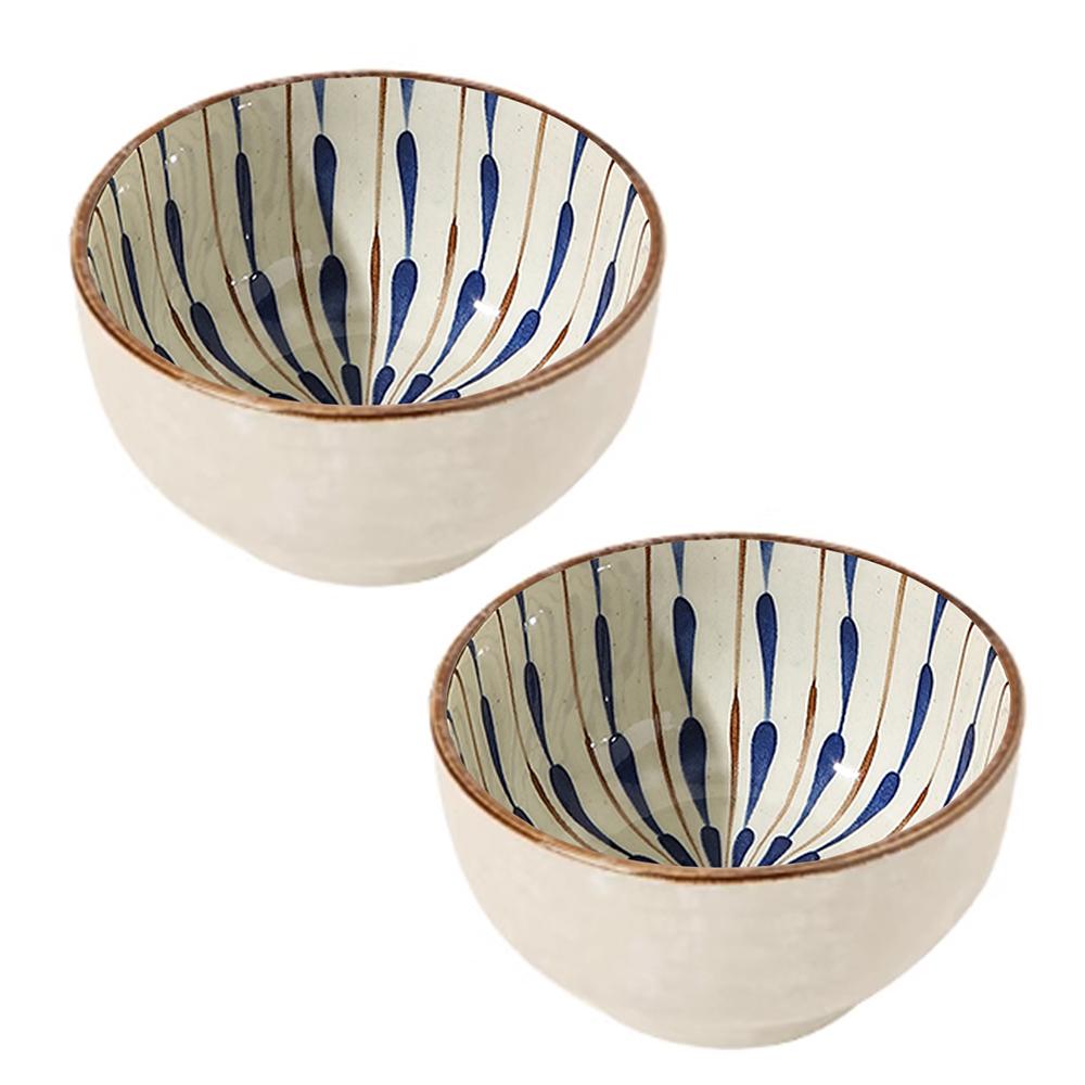 

5 Inch Japanese Ceramic Rice Bowl Set Heat-resistant Dessert Snack Bowl Microwave Safe Kitchen Noodle Bowl Tableware Set