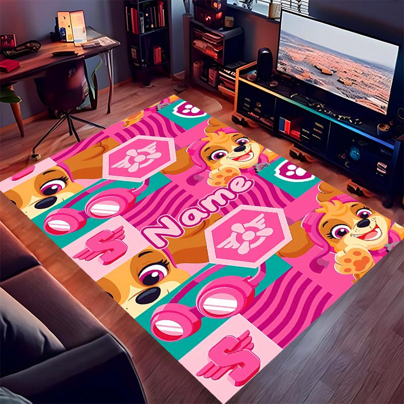 Custom personalization Paw Patrol Print Area Rug - Soft, Washable Non-Slip Indoor Mat,Living Room,Home&Office Decorative Rug