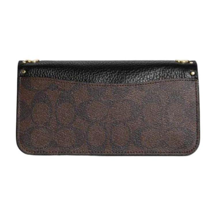 Coach Morgan 20 Classic Monogram Studded Closure Leather Detail Small Shoulder Crossbody Bag Women Bags Black CF474-IMOSN
