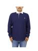 Polo Ralph Lauren Classic Fit Long Sleeve Rugby Shirt with Embroidered Size Men's Pony, 0103976-M-NAVY [Used]