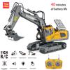 Remote Control Excavator Alloy 2.4G 11Ch Dump Trucks Bulldozer Alloy Plastic Engineering Vehicle Electronic Toy Sets For Boy Gifts