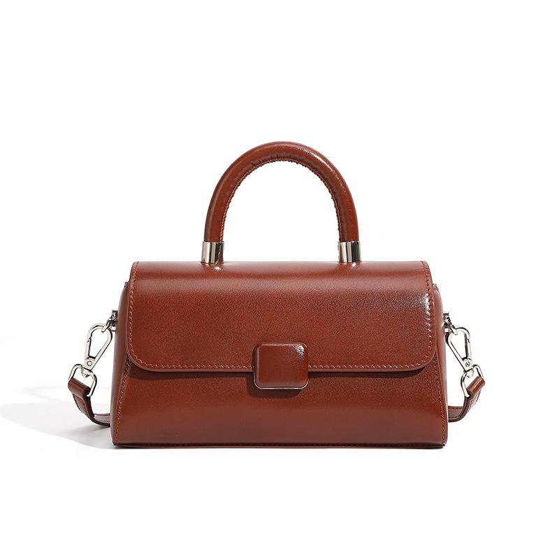 Leather Handbag Women's New Bag Light Luxury Niche High-end Single Shoulder Messenger Bag Light and Versatile Small