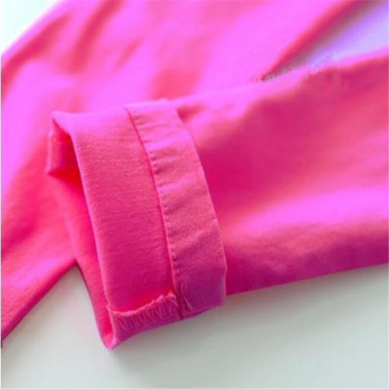 Kids Girl Pants Spring Autumn Candy Color Elastic Pencil Trousers Child Solid Leggings Children Clothing