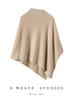 Cashmere Women's Loose-Fit Cardigan with Buckle - Cozy Autumn/Winter Shawl Scarf Coat