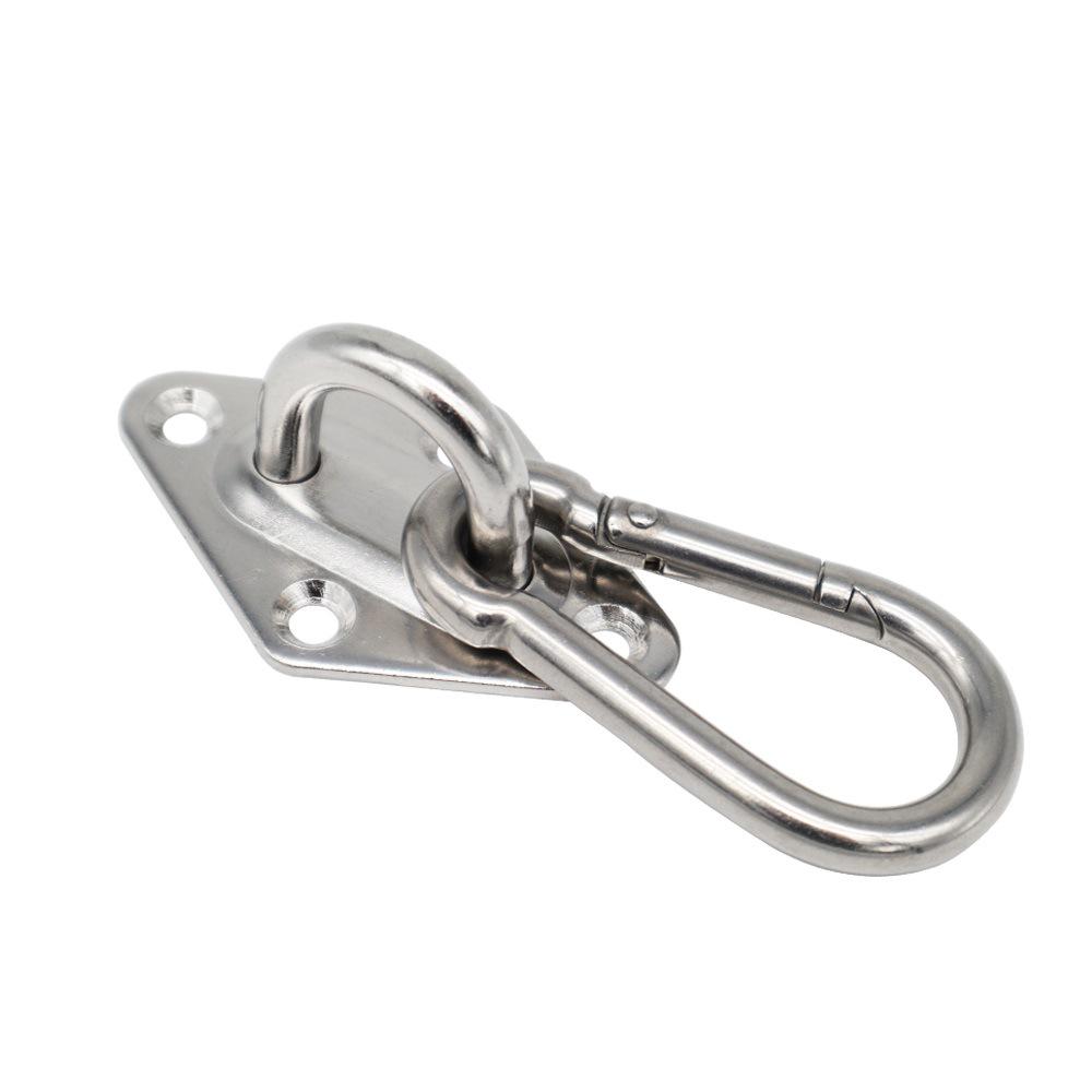 Stainless Steel Diamond Door Latch Set & Hammock Fixing Buckle with Eye Plate for Shade Sail Accessories.