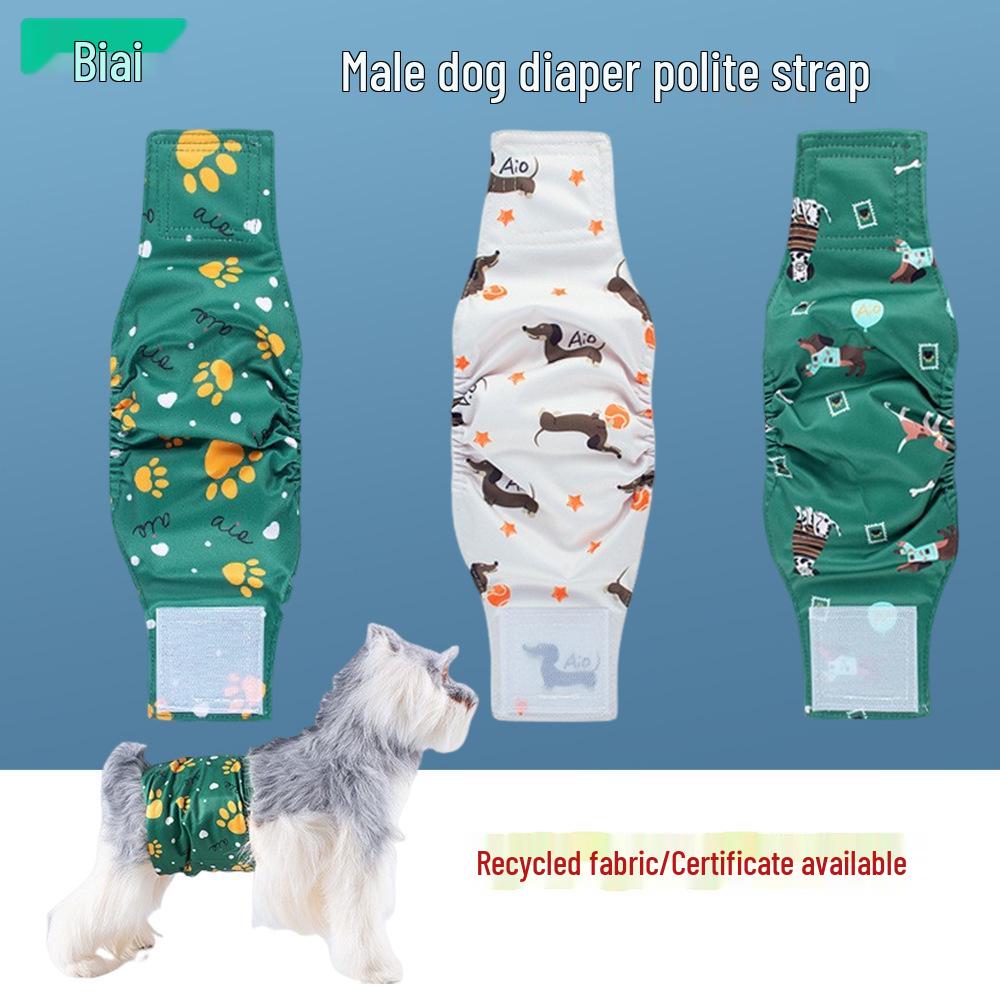 Cintura per Pannolino Lavabile Riutilizzabile per Cani Maschi - Pantaloni Morbidi per Animali Domestici