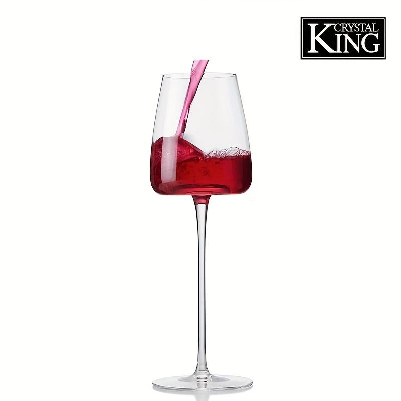 2pcs/set Lead-free Crystal Mushroom Red Wine Glass Creative Clear Red Wine Glass Cup Exquisite Wine Glass Classic Wine Glass Suitable For Home Parties