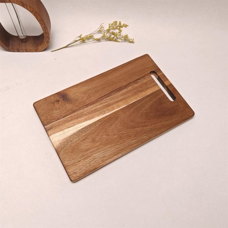 Planche à Découper en Bois d'Acacia Pour une Préparation Alimentaire Sûre Double Face Planche à Découper Naturelle en Bois Essentiel de Cuisine