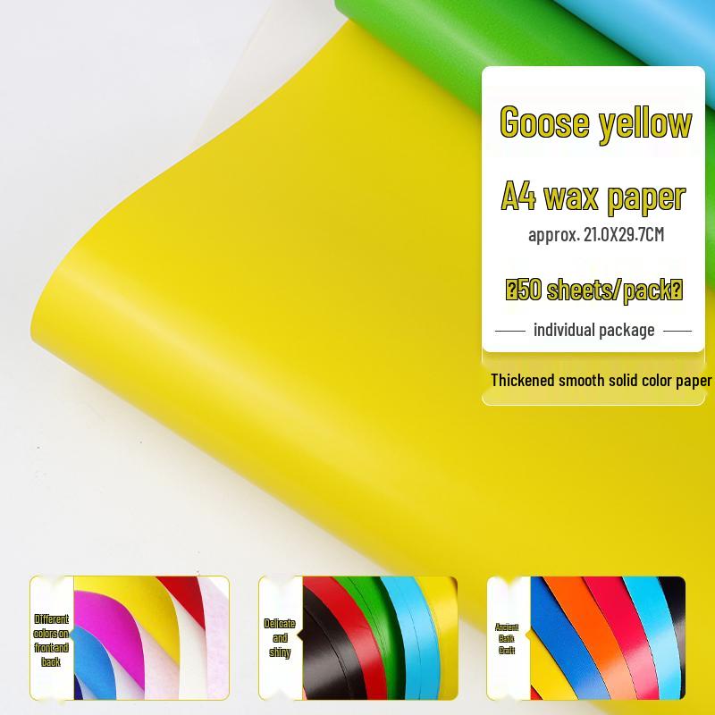 Red Wax Paper for Crafts: A4/A3 Red Sheets, Single/Double-Sided, Perfect for Origami, Window Decorations, and Kids' Projects.