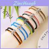 Color Blocking Handgefertigte Verstellbare Gewebte Kordelarmbänder Mit Harzperlen Für Damen Geschenk