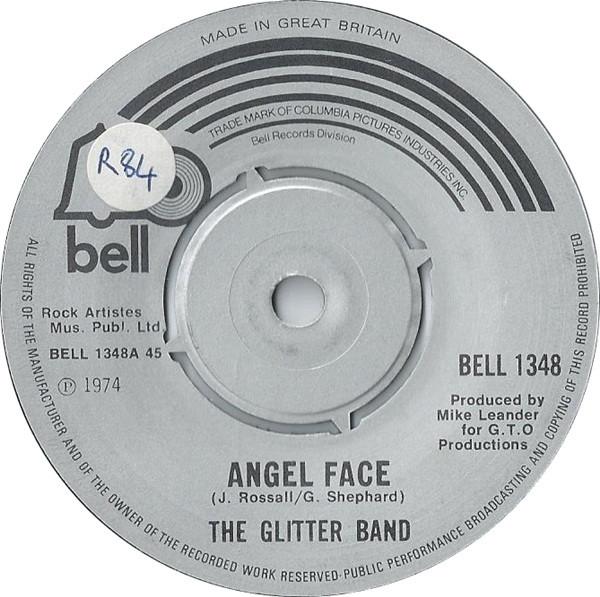 

7inch Record GLITTER BAND Angel Face BELL1348 BELL RECORDS 1974 UK Rock Used