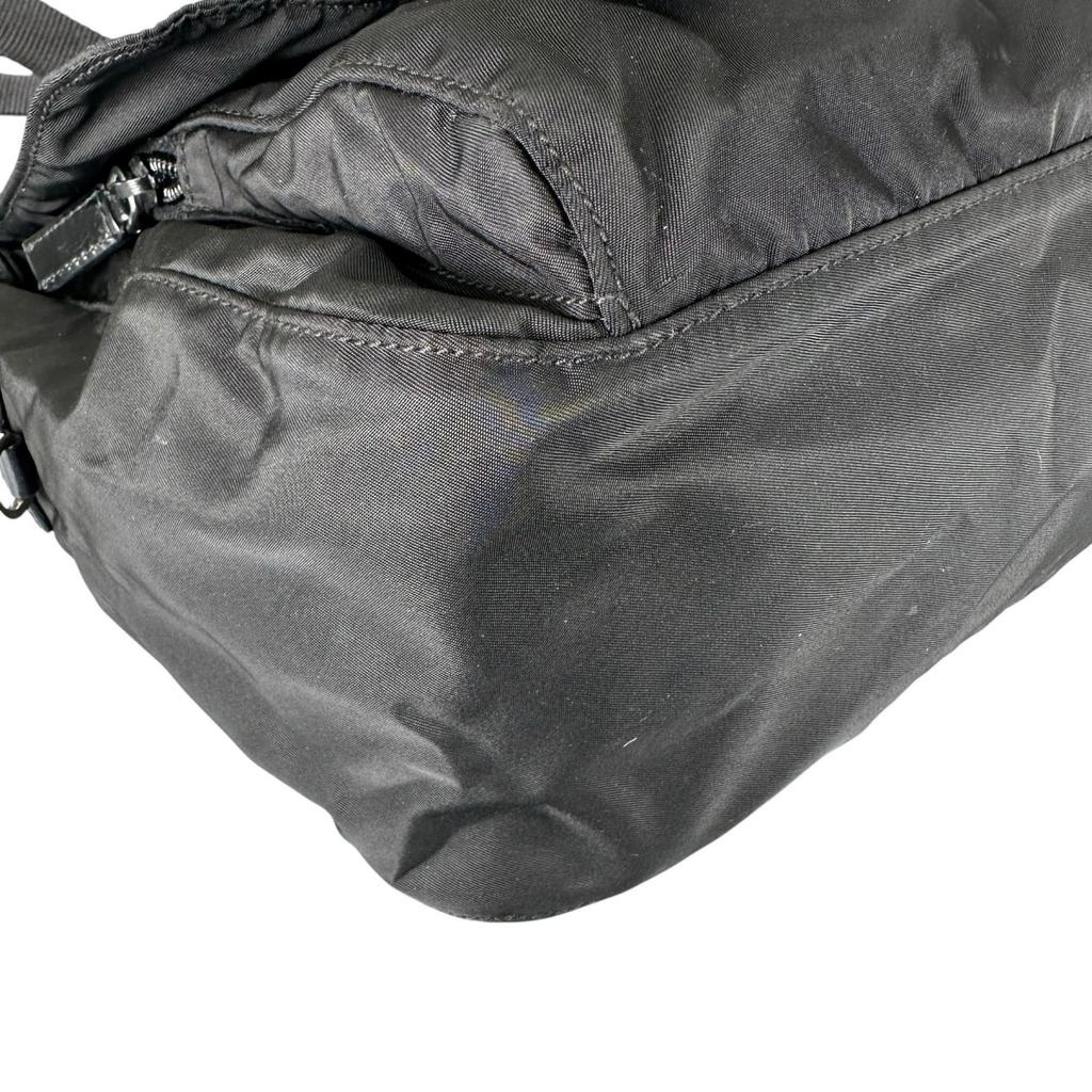 PRADA Triangular logo Messenger bag black Women used