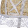 Overbust Corset Bustier Top Women With off Shoulder Sleeves Plus Size Burlesque Costume Hollow Mesh Floral Sexy Corselet