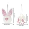 Easter Plush Bunny Ornament Hangable Cute Decoration 12 Piece Easter Plush Bunny Ornaments for Tree for Home Festivals