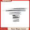 4Pcs Chrom Auto Heckscheibe Wischer Abdeckung Trim für Peugeot 3008 2013 2014 2015 Zurück Windschutzscheibe Aufkleber Styling