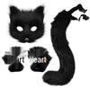 Handmade Halloween Fox Costume: Mask, Gloves & Plush Tail