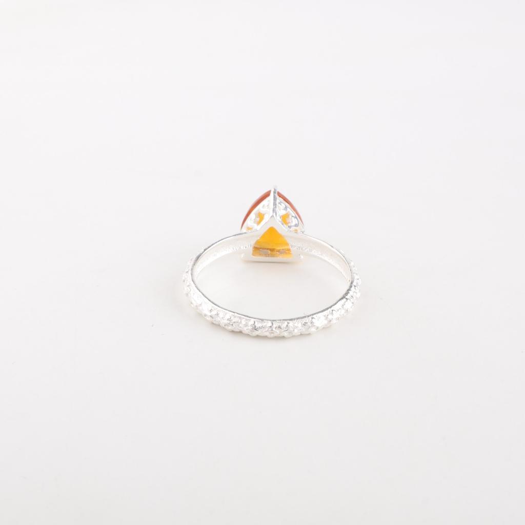 Citrine Gemstone 925 Sterling Silver Jewelry Handmade Dainty Ring Gift For Wife CZR-10-4