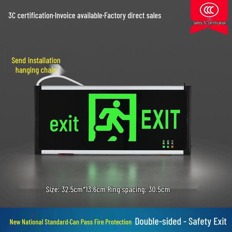 LED Brand Nöduitgångsskylt - Säkerhetsutrymningsindikator för trapphus och korridorer