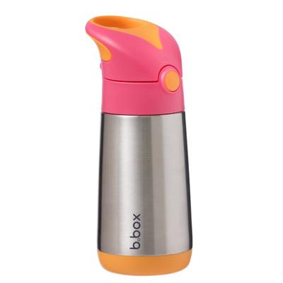 Water Insulated Drink One Push Upper Rack Dishwasher Safe Genuine Steel Strawberry Shake B.box Children's Bottle, Straw, Bottle, 350ml, Cold/thermal,