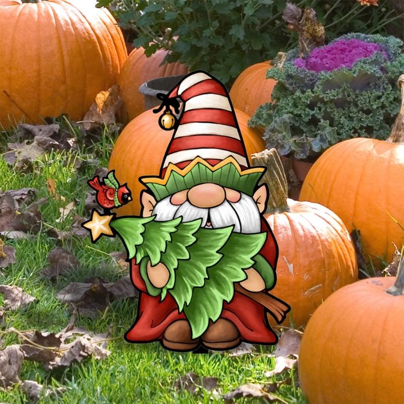 Eye Catching Ground Plug Party Garden Decorative Stakes Party Scene Thanksgiving Day Outdoor Floor Insert For Yard Lawn