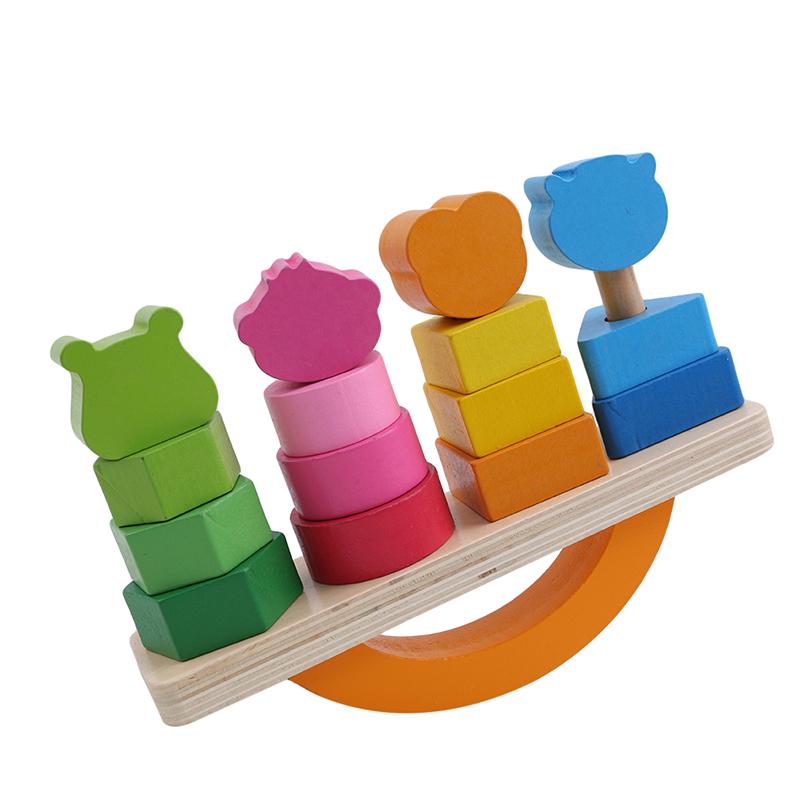 Buy Wooden Animal Balance Building Blocks Toys For Children With Autism ...