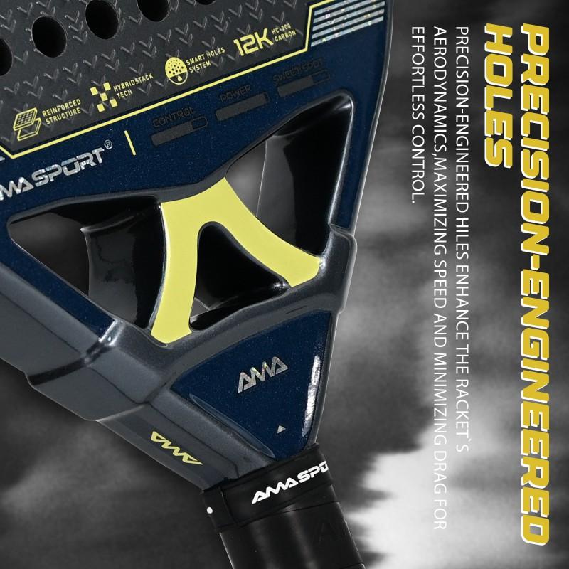 AMASPORT Padel Racket T700/3K/12K/18K Carbon Fiber Amateur Intermediate Players