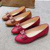 Korean Spring and Summer Fashion Women's Shoes Bowknot Bean Shallow Mouth Pointed Toe Low Heel Flat Bottom Rhinestone Single Shoes