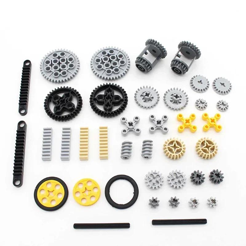 Non-Toxic Moc Building Blocks Technical Parts Pin Liftarm Studless Beam Axle Plug Connector Panel Gear Compatible Intellectual Toy