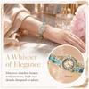 Rich In Flowers Vintage  Watch Rhinestone Bracelet Quartz Watch  Elegant Wear