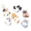 Handmade Pu Leather Cat Pendant Hanger Key Protective Case Trendy Bag Charm  Car Accessory