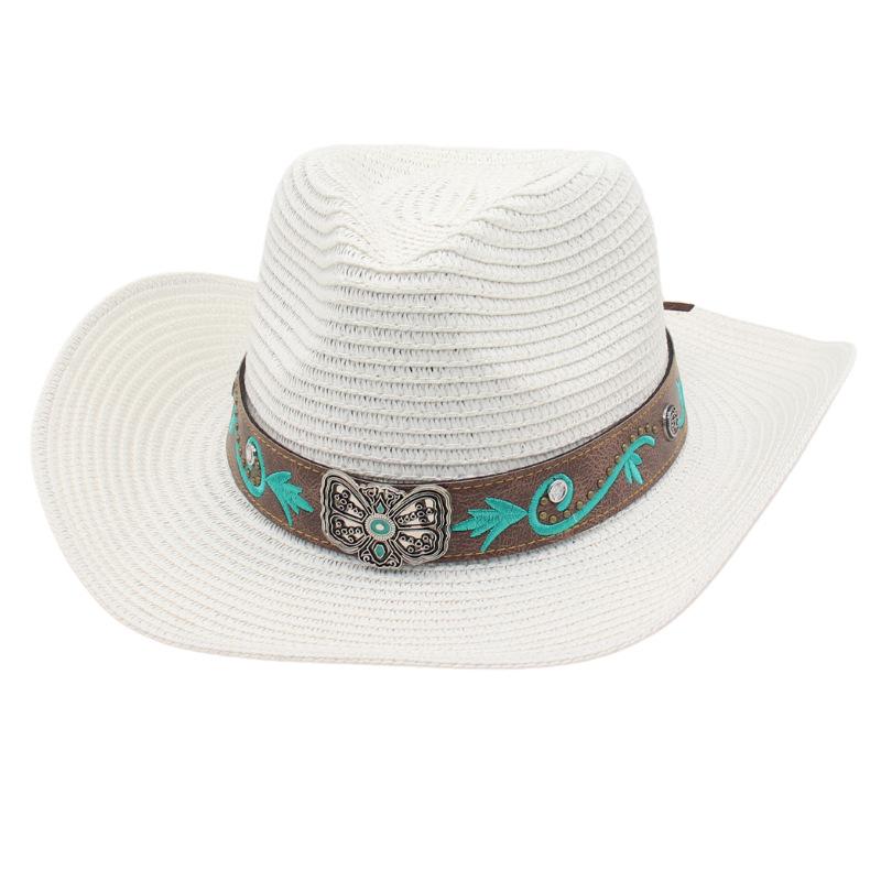Adjusting Soft Denim Straw Hat Ethnic Style Big-brimmed Top Hat New Men's and Women's Outdoor Sun Hat