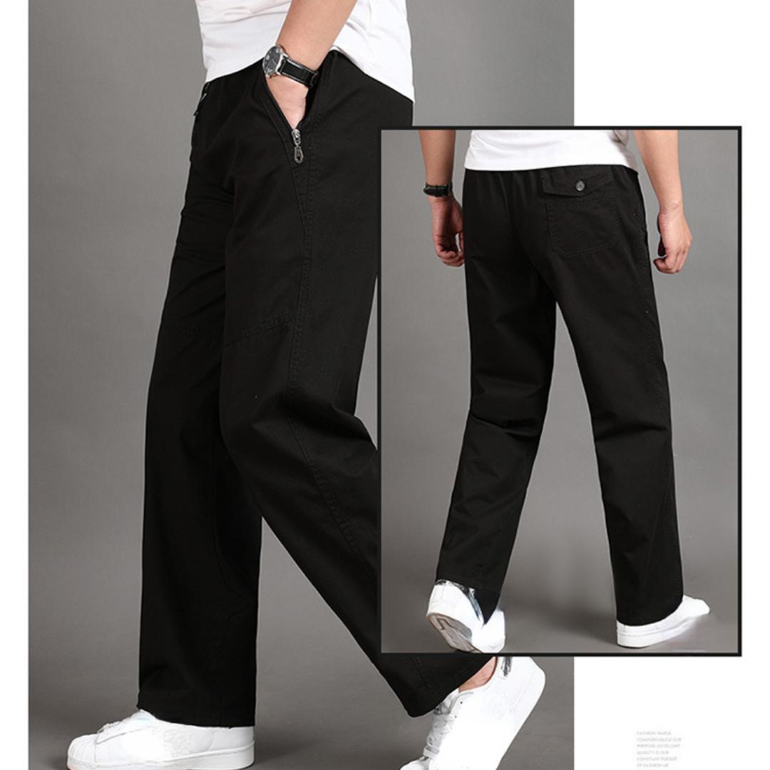 Весенне-осенние новые мужские повседневные рабочие брюки из хлопка — фото 15