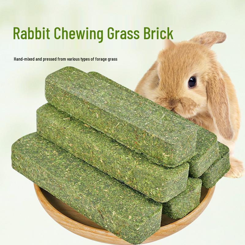 Alfalfa & Timothy Mixed Grass Brick for Rabbits, Guinea Pigs, Chinchillas - Perfect for Teeth Grinding