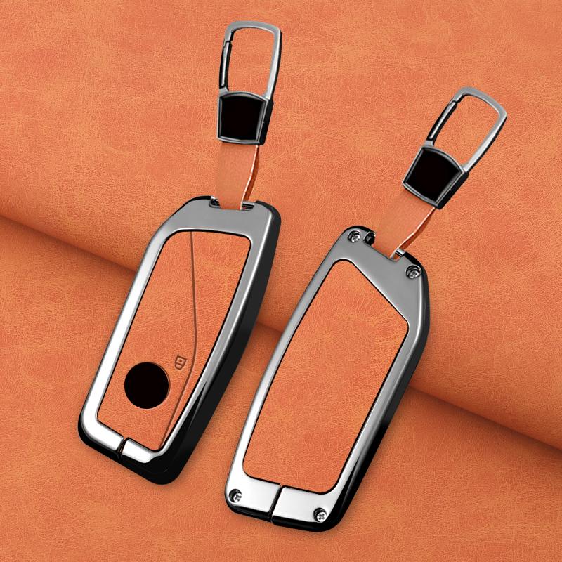 Zinc Alloy Leather Car Key Case For Bmw X1 U11 X7 I7 G07 Xm G09 I7 G70 X5 G05 Lci Ix Ix40 I20 U06 G81 M3 Series 5 7 G60 Keychain