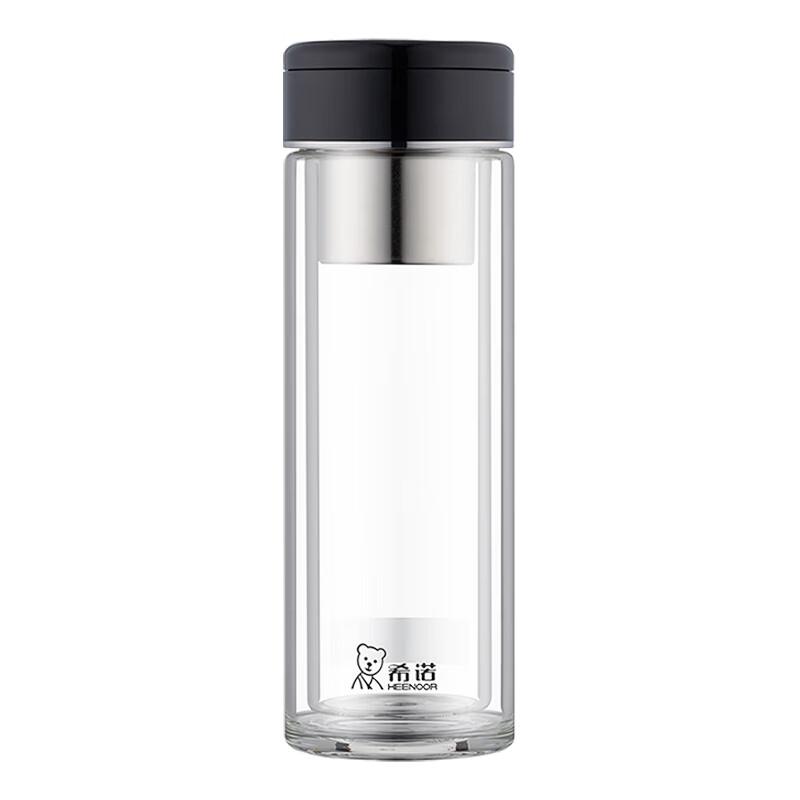 Xinuo 320ml Double-Wall Tea Infuser Glass Bottle