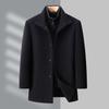 Brand Men's Winter Wool Coat - Classic Double-faced Woolen Jacket for Middle-aged Men