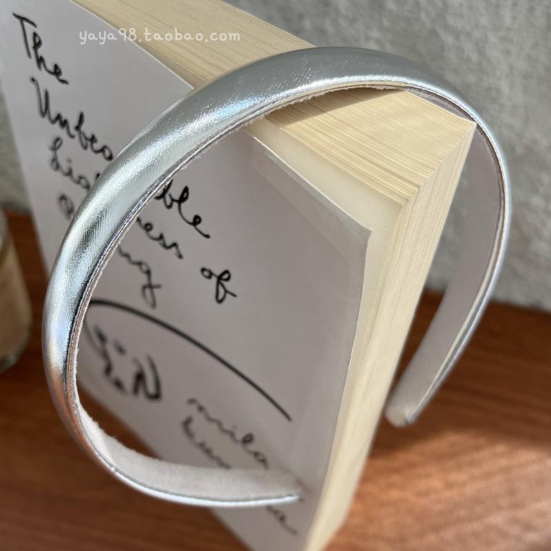 Thin Glossy Silver Color Hairband Pink Hairbands Hair Accessories for Girls and Women Korean Fashion Hiar Ropse Headwear