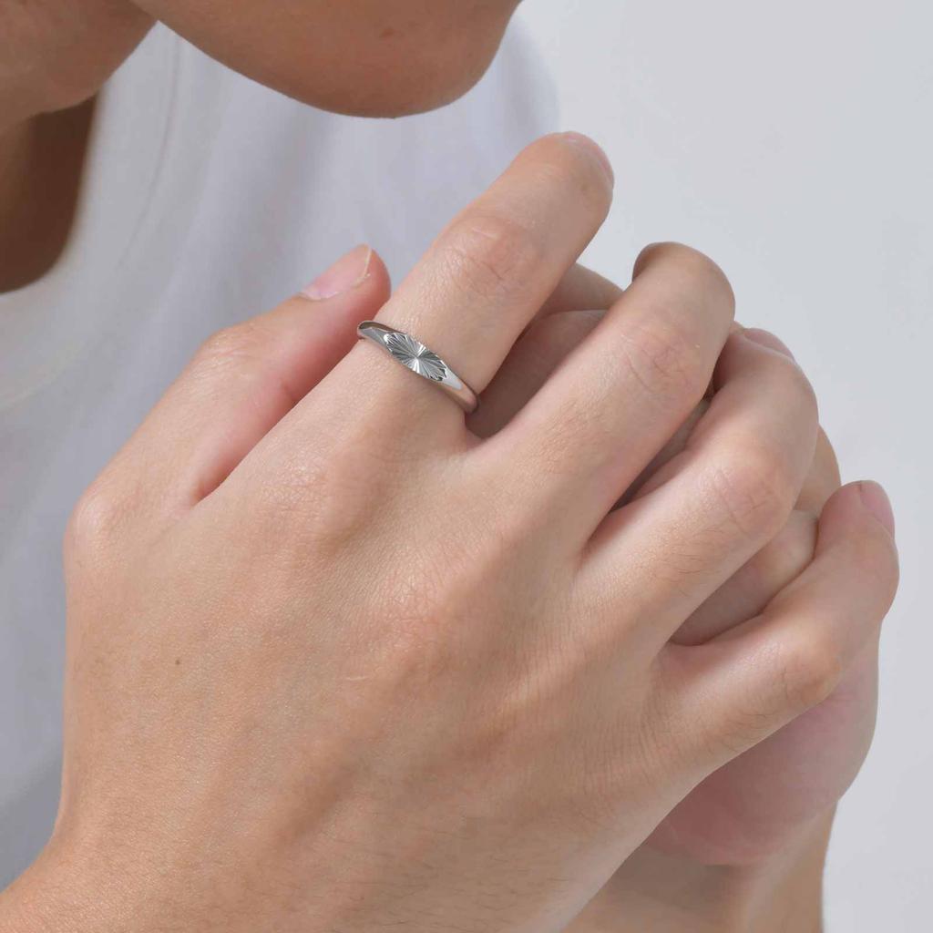 Fashion Stainless Steel Minimalist Signet Ring for Men, Geometric Jewelry Father's Gift