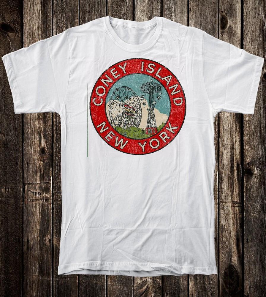 Retro Travel Tee T Shirt Souvenir New York State NYC City Coney Island Brooklyn Unisex T-Shirt XXXL