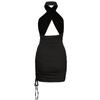 Women's Fashion Color Hollow Sexy Slim Hip Dress