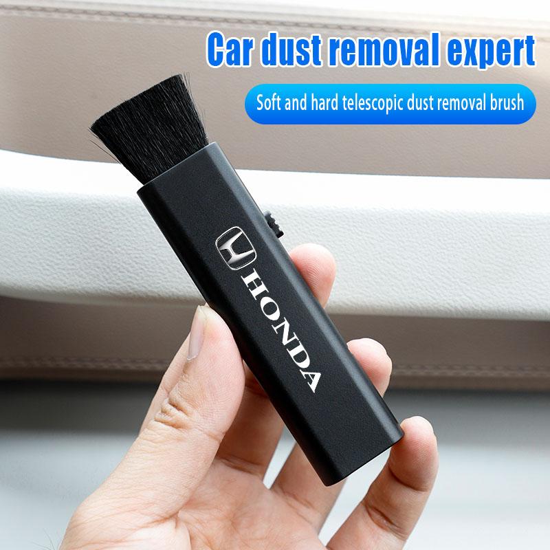 Car Badge Dual Head Soft Bristle Brush Auto Dust Removal Tools For Honda Civic Accord Crosstour Spirior Odyssey Avancier UR-V JP8