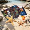 Personalisierter Strandtuch mit individuellem Namen, FC Barcelona Druck, für Reise, Camping, Strandparty, Heimdekoration, Geburtstagsgeschenk für Familie & Freunde