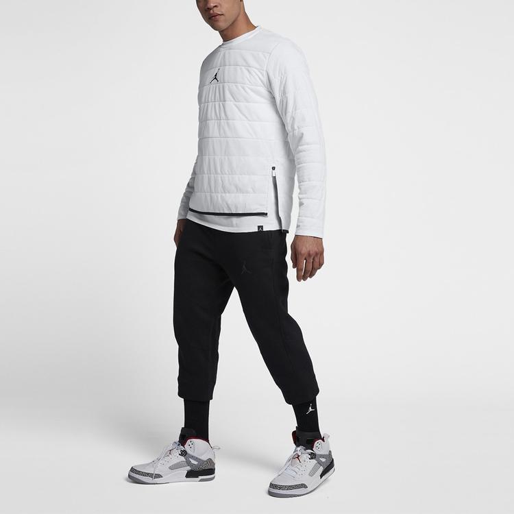 Jordan Sports Training Casual Pullover Thin Cotton Sweatshirt Men sweatshirt White 889733-100