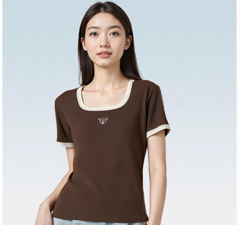 Women's Plus Size Tencel Short Sleeve Antibacterial Slimming T-Shirt