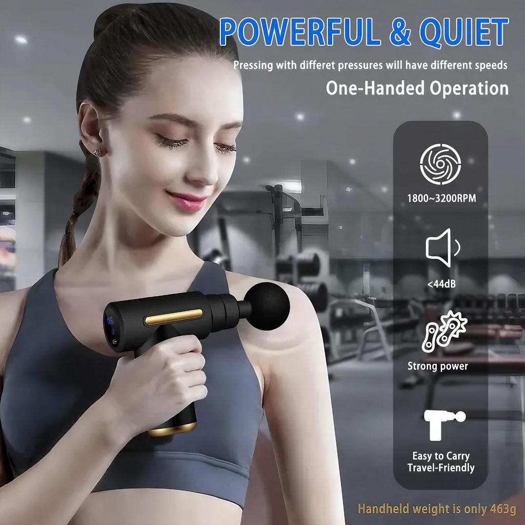 Fascial Gun Muscle Massage Gun Deep Tissue Handheld Percussion Massager For Body Back Neck Leg Pain Relief Muscle Recovery