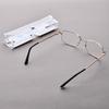 Anti-Scratch Reading Glasses Retro Square Presbyopic Eyewear With Glass Lenses Metal Hyperopia Eye Glasses Men'S Glasses +3.5+4