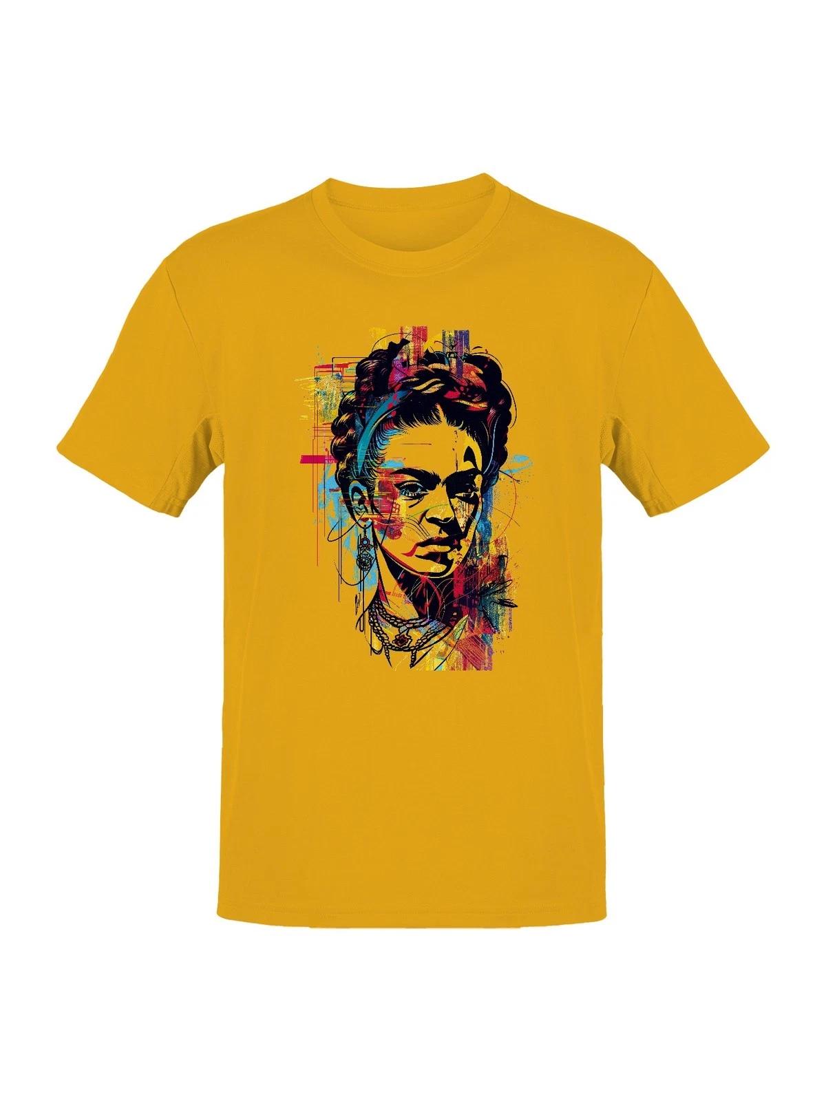 Frida Kahlo Vibrant Abstract Portrait Men s T-shirt L