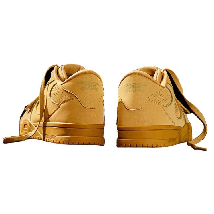 Anta STG Resistente al Calor Moderno Versátil Antideslizante Absorción de Impactos Duradero Zapatillas de Skate de Caña Baja Hombre zapatilla Otoño-Amarillo Marrón 112541803-3