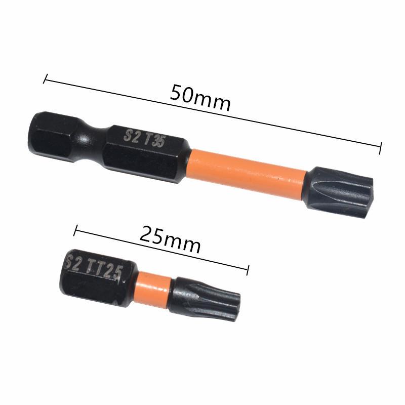 26-Piece S2 Alloy Steel Torx Bit Set, Solid & Hollow, 25mm/50mm for Electric Screwdrivers